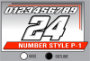 PRINTED NUMBER SET P-1